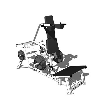 现代健身器材su模型，健身器材草图大师模型下载