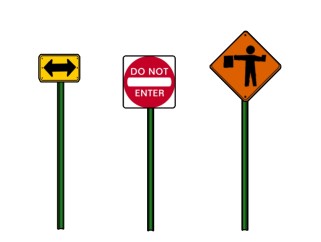 现代交通指示牌草图大师模型下载，交通路标指示牌组合sketchup模型分享