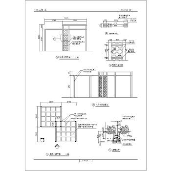 景观亭cad施工详图免费下载