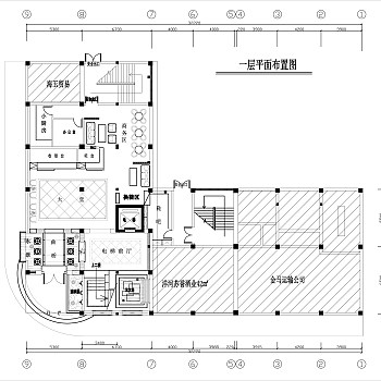 现代服务中心CAD施工图免费下载