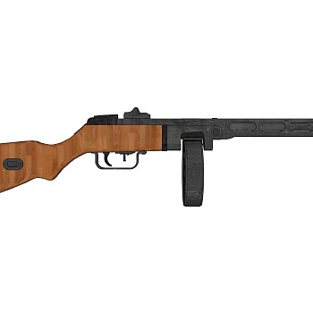 苏联PPSH-41式波波沙冲锋枪su模型,苏联PPSH-41式波波沙冲锋枪sketchup模型下载