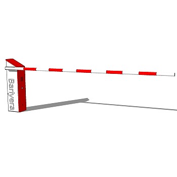 现代车行道闸SU模型，车行道闸SKP模型下载