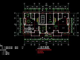 某三层框架结构住宅楼全套施工图，住宅楼框架结构CAD工程图下载