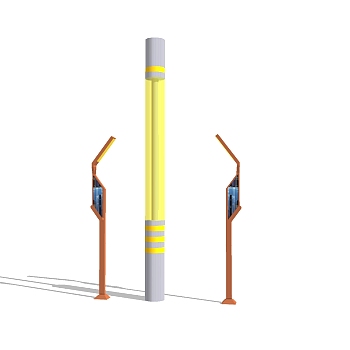 现代简约路灯草图大师模型，路灯sketchup模型下载