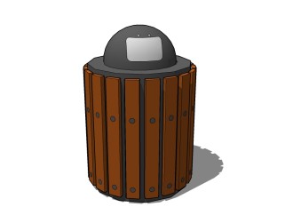 垃圾桶草图大师模型，垃圾桶sketchup模型下载