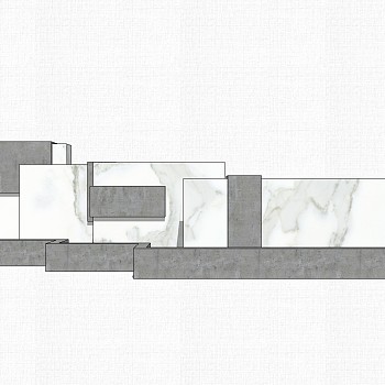 现代造型景墙草图大师模型，造型石块sketchup模型免费下载