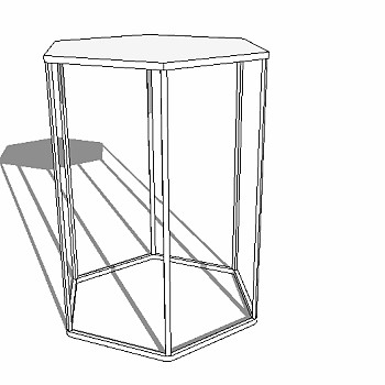 现代简约边几草图大师模型，边几sketchup模型