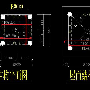 四角亭CAD施工图，四角亭CAD图纸下载