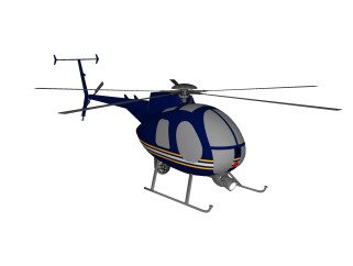 现代直升机免费su模型，直升机sketchup模型下载