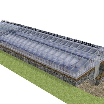 现代温室大棚草图大师模型，温室大棚sketchup模型免费下载