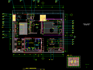 华润样板间A户型CAD全套施工图下载、华润样板间A户型dwg文件下载