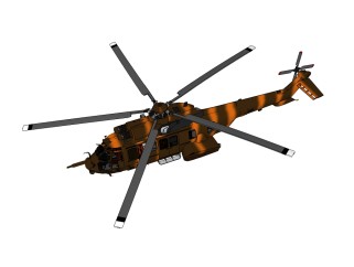现代军事直升机草图大师模型，直升机su模型下载