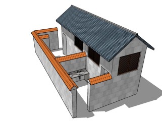 现代公共厕所sketchup模型下载，公共厕所skp文件下载