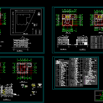 私人别墅建筑施工图，别墅建筑CAD施工图纸下载