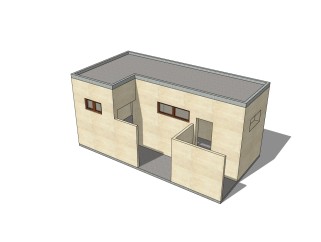 现代公共厕所草图大师模型，公共厕所su模型下载