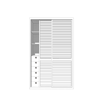 现代简约衣柜草图大师模型，储物柜SKP模型下载