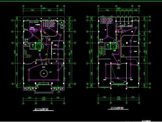 某四层商业建筑火灾自动报警及消防广播系统CAD施工图，商业建筑消防火灾报警CAD图纸下载