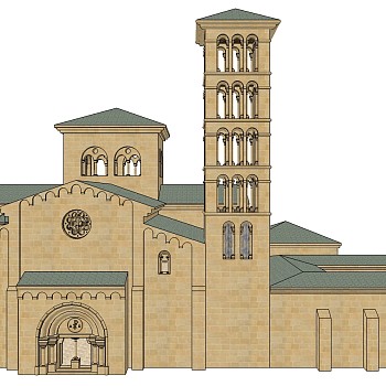 教堂草图大师模型下载、教堂su模型下载