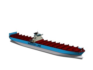 现代货船草图大师模型，货船skp模型下载