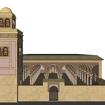 清真寺草图大师模型下载、清真寺su模型下载