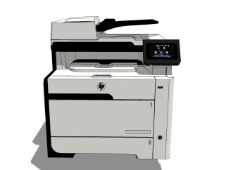  打印机SU模型，大型打印机sketchup模型下载
