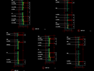 实芯木门节点施工图，木门CAD设计图纸下载