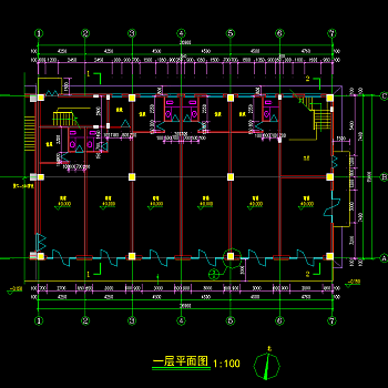 简欧风格商业建筑施工图，商业建筑CAD施工图纸下载