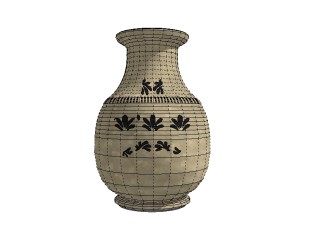 现代陶瓷罐子草图大师模型，陶瓷sketchup模型下载