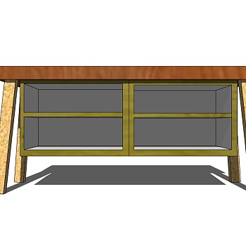 日式储物柜SU模型下载，储物柜草图大师模型sketchup模型