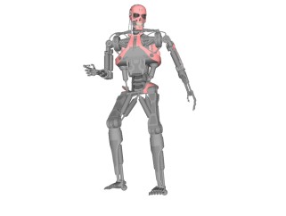 现代终结者液态机器人游戏角色草图大师模型，游戏角色sketchup模型下载
