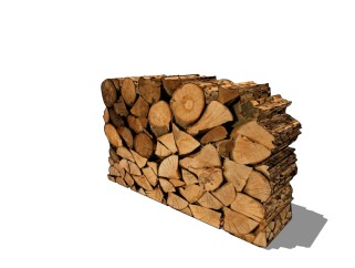 木头堆su模型下载、木头堆草图大师模型下载