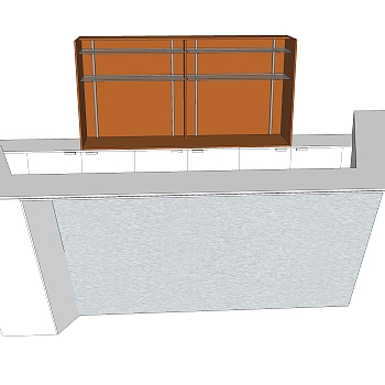 现代简约吧台草图大师模型，吧台sketchup模型下载