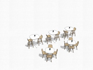 现代会议桌组合su模型，会议桌sketchup模型下载