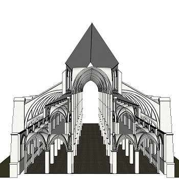 教堂草图大师模型下载、教堂su模型下载