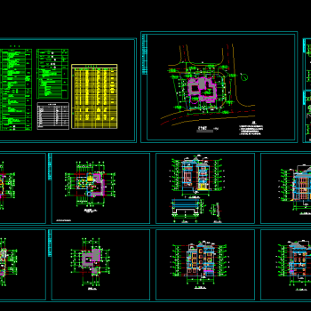 高级独栋别墅施工图，别墅CAD图纸下载