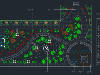 屋顶花园CAD平面施工图，屋顶花园CAD建筑图纸下载