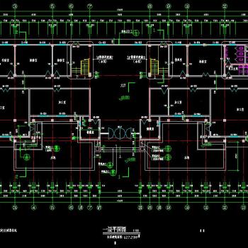 三层办公楼建筑CAD施工图，办公楼建筑平面图下载