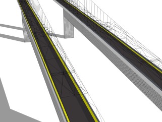 现代公路草图大师模型，公路SKP模型下载