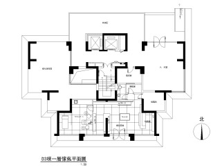 南京星雨花都D3户型施工图及材料表CAD下载、户型施工图及材料表CAD下载