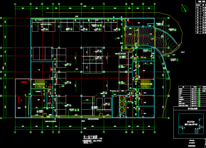 某地9层框架结构酒店建筑设计施工图，酒店框架结构CAD工程图下载