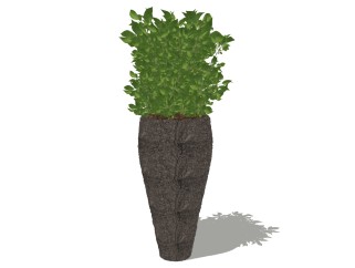 现代植物盆栽sketchup模型下载，植物盆栽草图大师模型