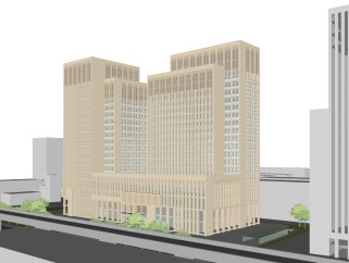 现代新古典办公楼草图大师模型，新古典办公楼sketchup模型免费下载