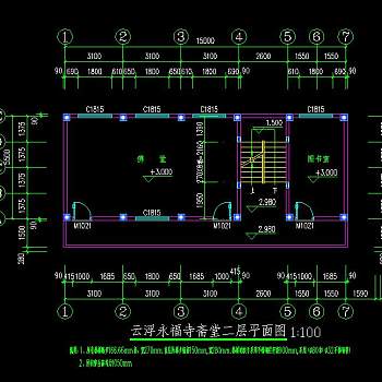 寺院CAD施工图，寺院CAD建筑图纸下载