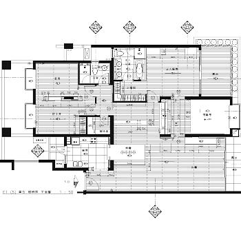 深圳翠堤湾E1样板房CAD施工图套图，样板房CAD建筑图纸下载