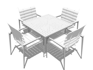 现代户外椅免费su模型，户型椅sketchup模型下载