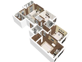 新中式风格住宅透视草图大师模型，住宅透视sketchup模型下载