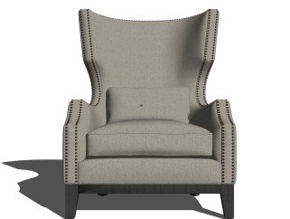 创意轻奢单人沙发椅草图大师模型 ，沙发SU模型下载
