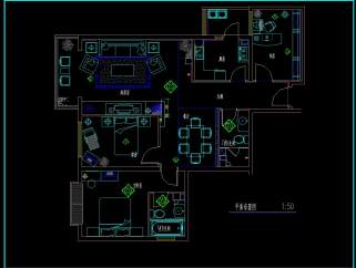 中式样板房设计图CAD施工图，CAD建筑图纸免费下载
