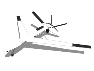 现代无人机草图大师模型，无人机su模型下载