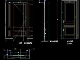 原创整木家居木门窗套垭口CAD图库，家居木门CAD图纸下载